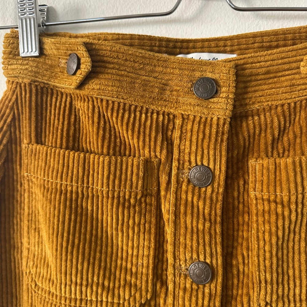 Madewell Corduroy Button-Front Mini Skirt - Picture 4 of 9
